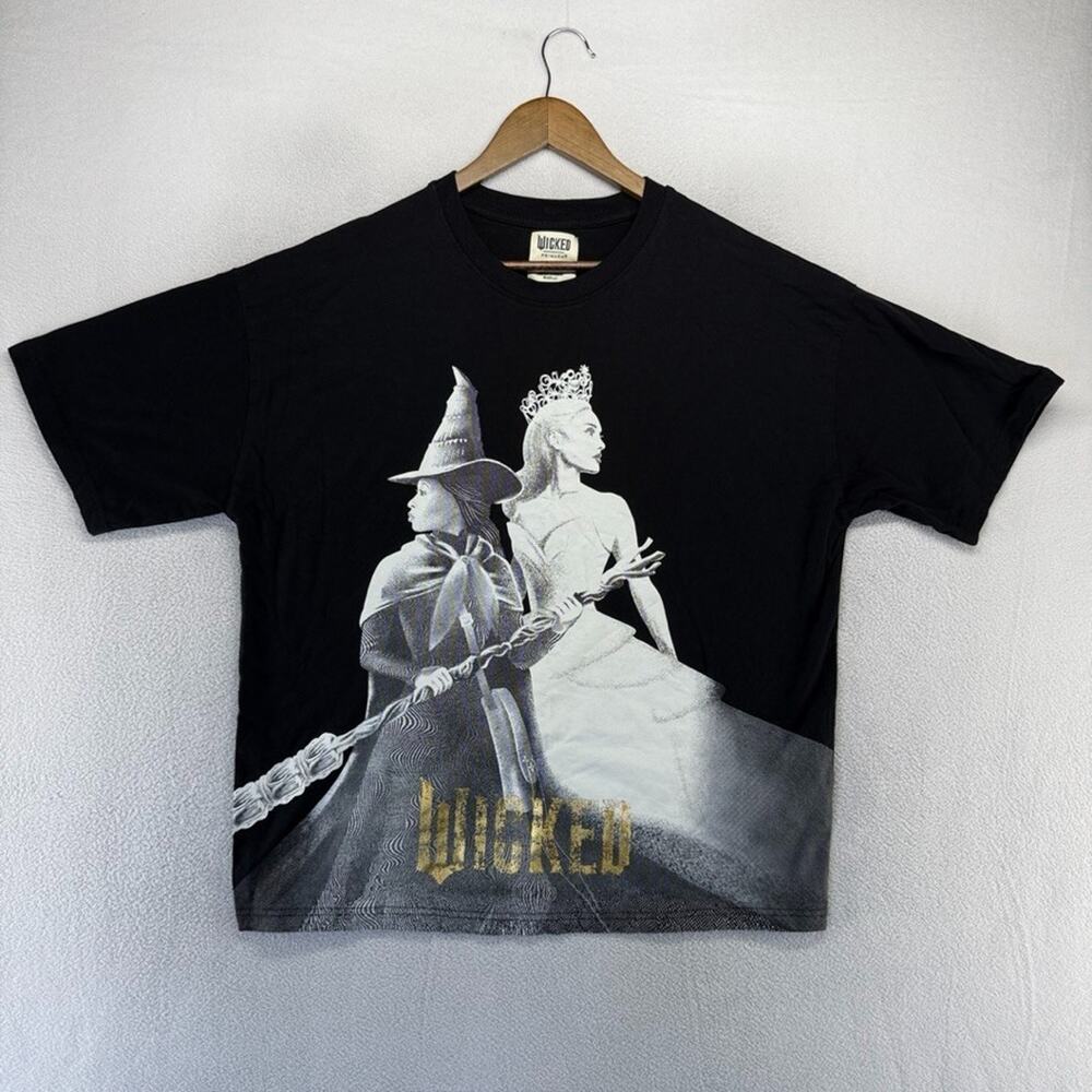 Wicked Shirt Adult Medium Black Primark Merch Musical Movie Graphic Ariana